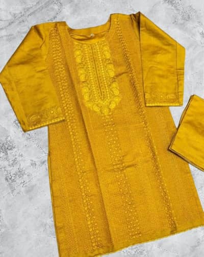khaadi 2 pcs women's stitched net embroidered suits