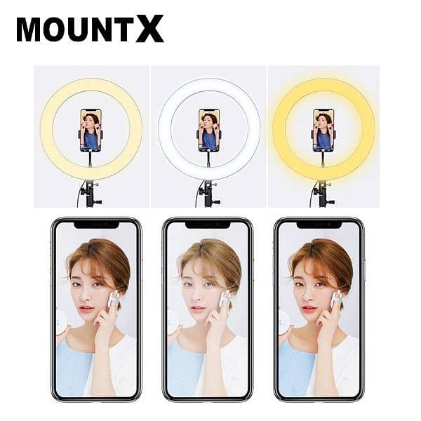 26cm RingLight With 7Feet Stand Mobile Phone Holder 2