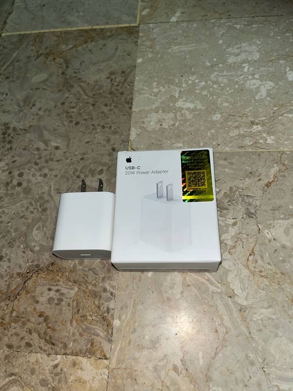 Original 20W power adapter and a type c cable for iphone 15 and above 1