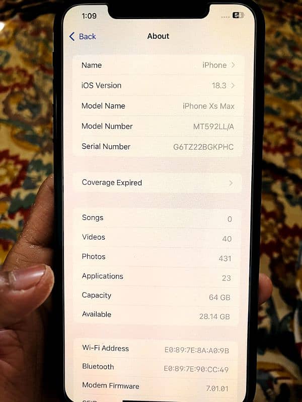 IPhone Xs max 64GB Non JV 6