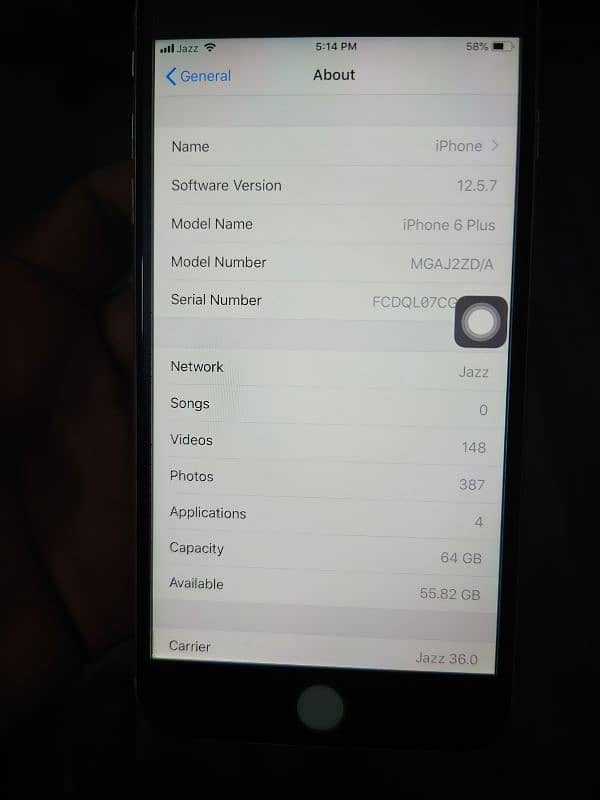 apple iPhone 6 Plus 64GB Official PTA Approved 6