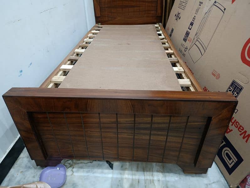 Pure Wooden Bed with Metress for Sell 3