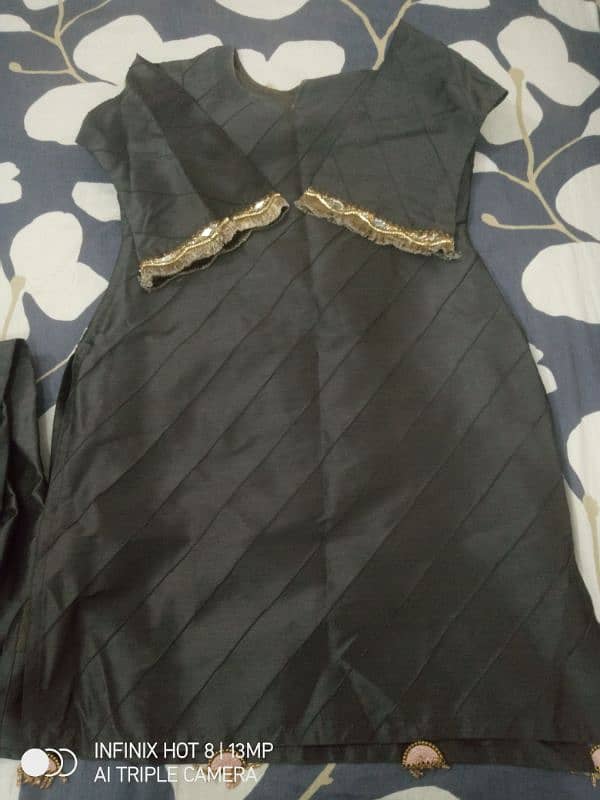 2 peice pakistani raw silk suit 1