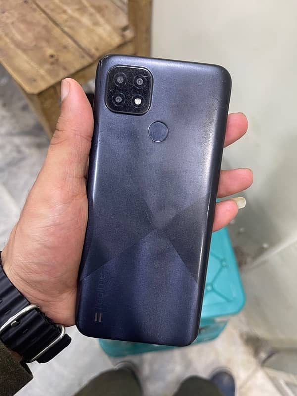 realme c21 4/64 one hand used with box best battery timming 0