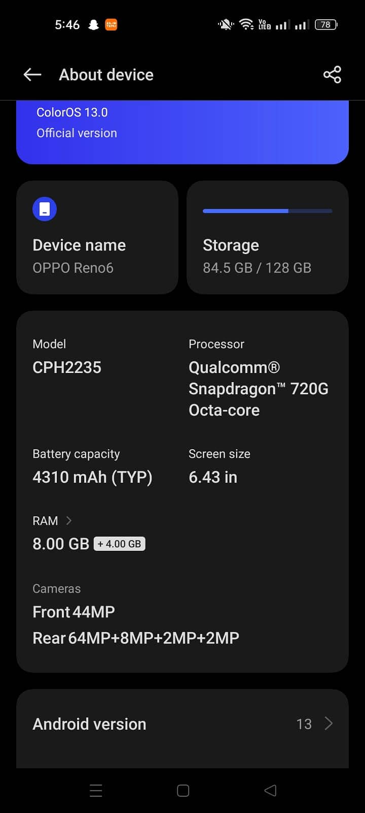 OPPO Reno 6 with Box 1