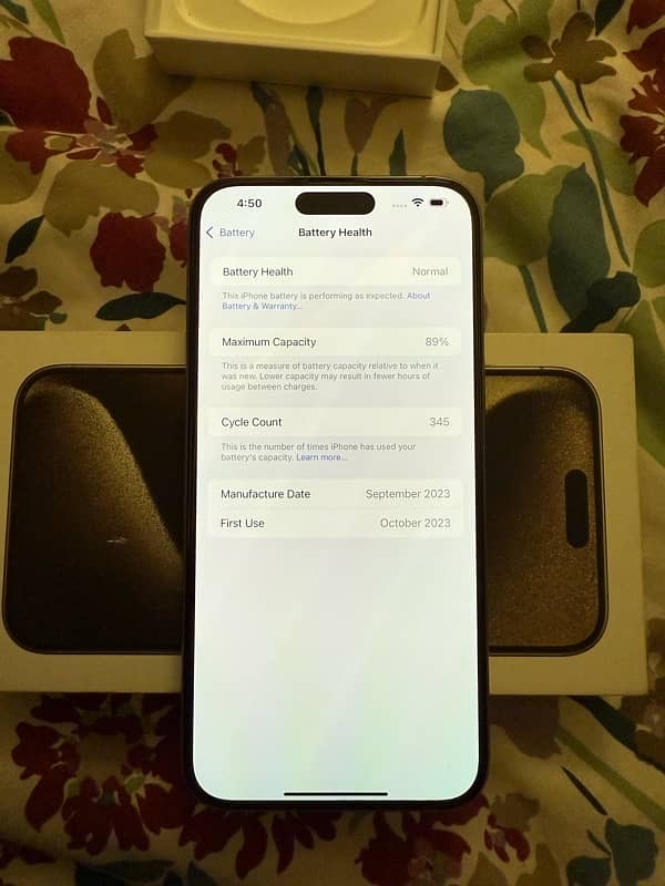 Brand-new iPhone 15 pro Max natural titanium non-PTA 4