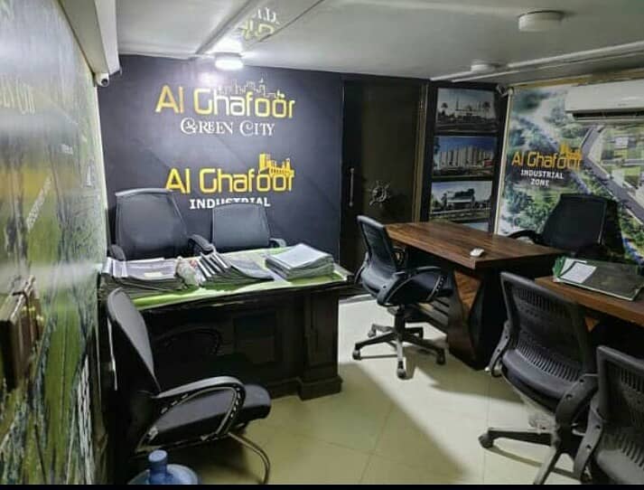 FURNISHED OFFICE 1400 square feet 24 hours Ideal for Software House / Multinational Company Main university Road Lift Available Gulshan Iqbal block 13 0