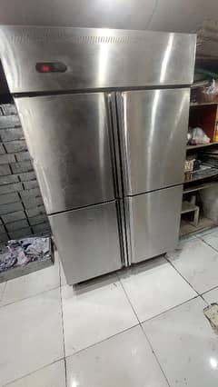 its stanless steel freezer