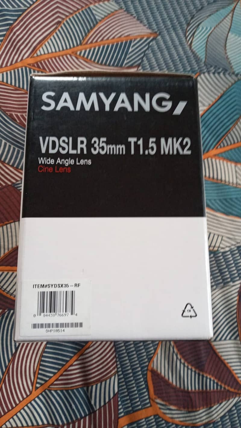 Samyang 35mm T1.5 MK2 (Cine lens) RF Mount 1