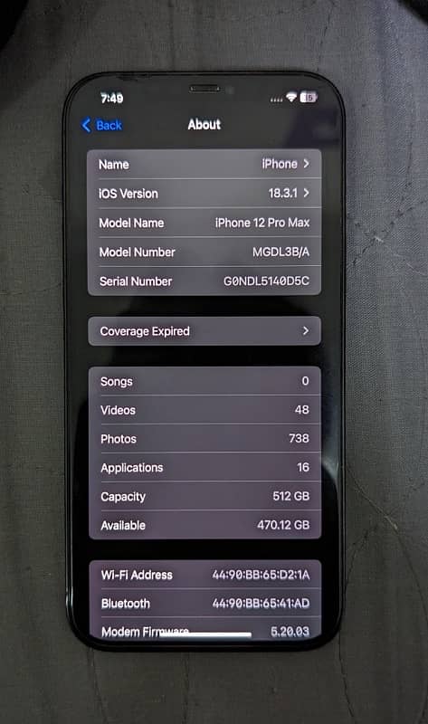 Iphone 12 pro max(512 GB) 6