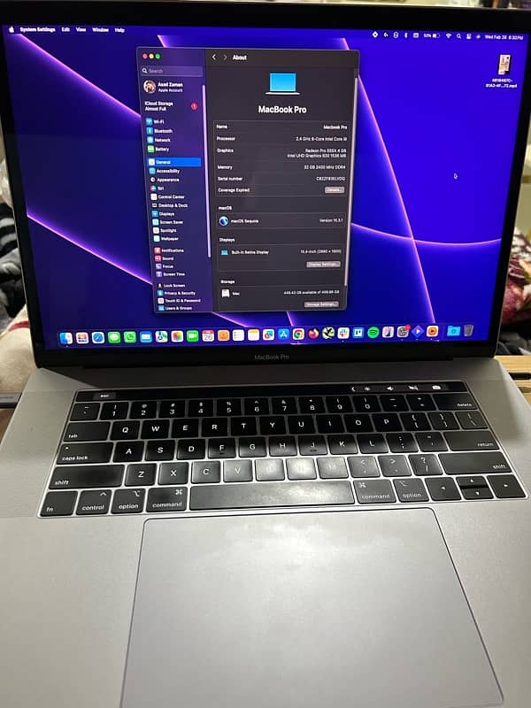 Apple MacBook Pro 2019 15”, i9, 32GB, 512GB 2