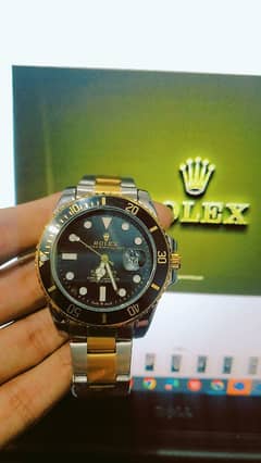 Golden Stainless Steel Design Rolex Copy For Mens Fashions.