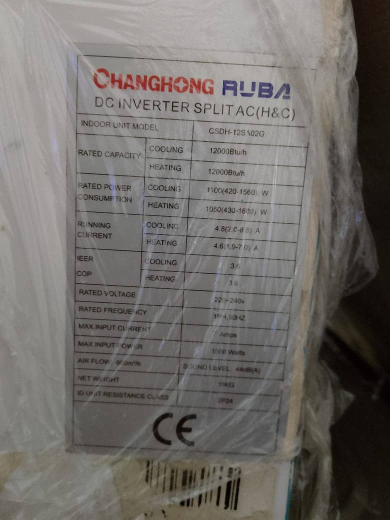 ChanghongRUba 1 ton dc inverter Ch223G(0306=4462/443) loshaset 6