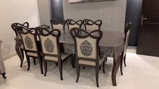 8 Seater Dining table - Pure Sheesham - 7 month used only