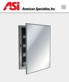 SS Cabinet with Mirror, Packed, ASI USA