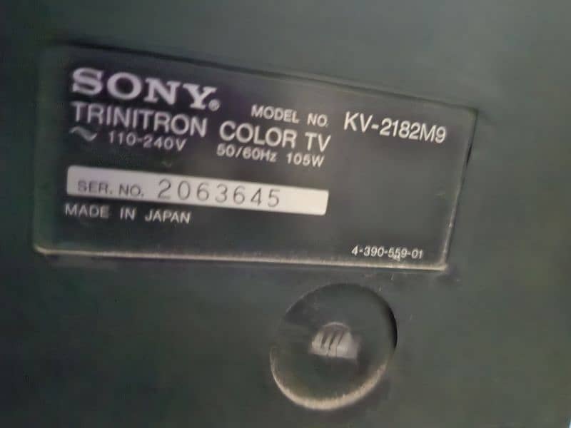 Sony Made In Japan. TV 21" 2