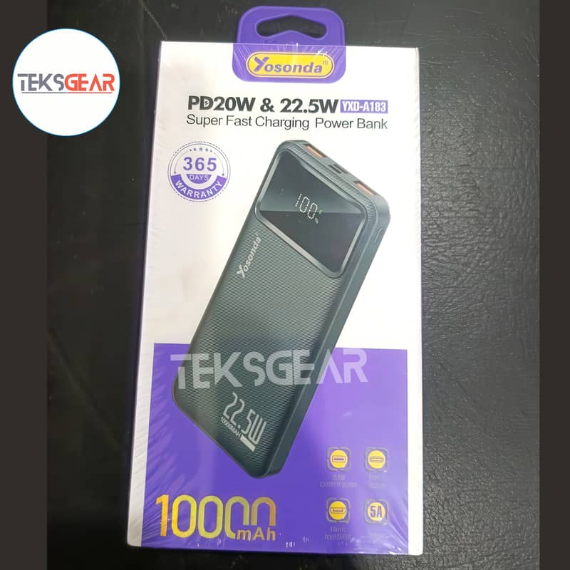 Power Bank 10000mAh PD 22.5W | YOSONDA Original | Fast Charging I COD 1