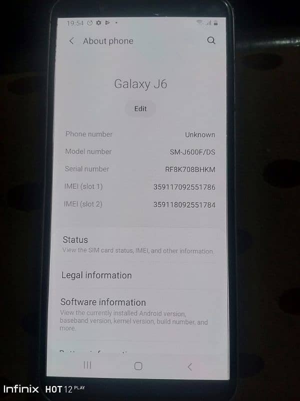 Samsung Galaxy j6 for sale total orignal set 1