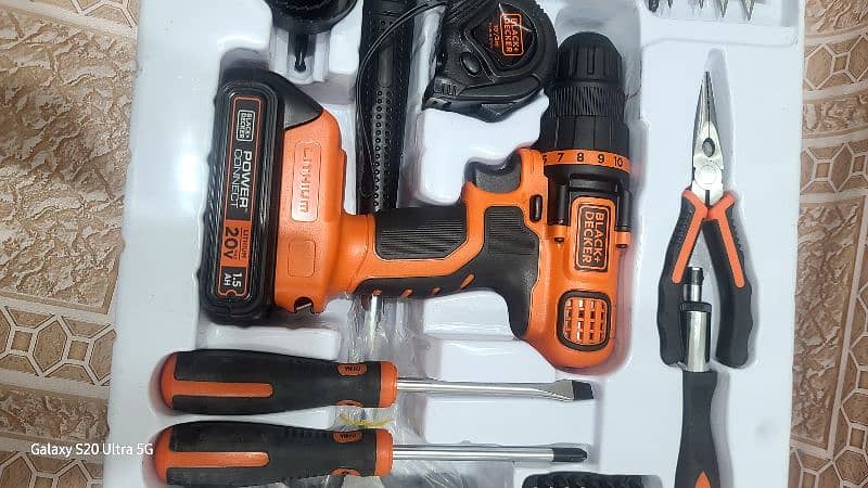 black+decker drill 20 v all home tools k sath daba pack japani genion 1