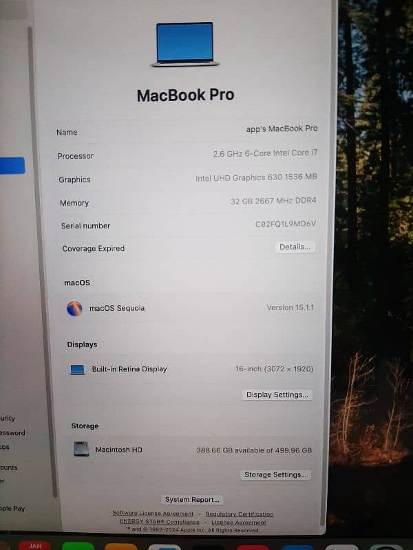 Macbook Pro 2019(16Inches) 2022 Purchased Year with 98W Charger 12