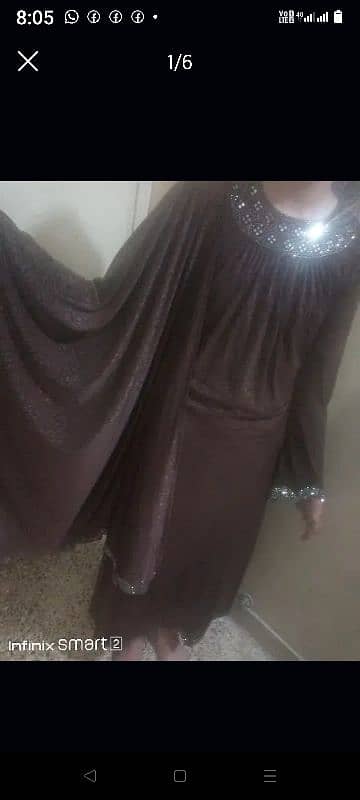 brown  fancy abaya 1