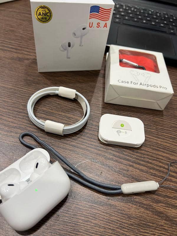 APPLE AIR PODS PRO ( 2nd GENERATION ACTIVE NOISE CANCELLATION ) WITH 1