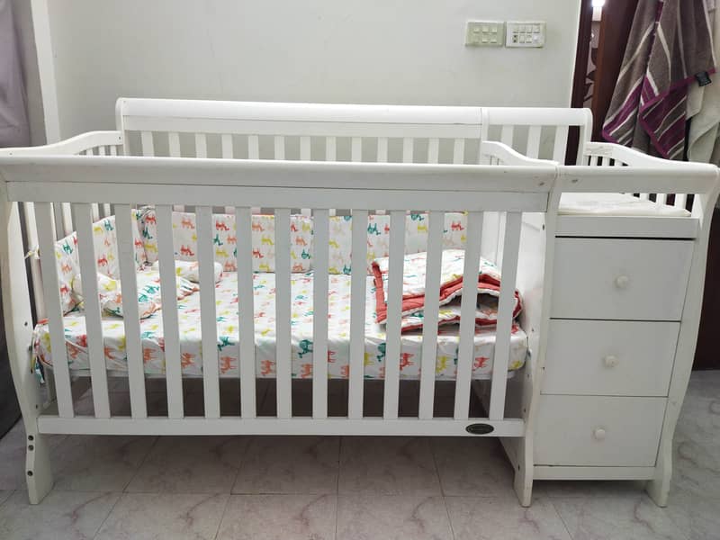 Imported Cot - Convertible Baby Cot, Crib and Changer (DreamOnMe) 0