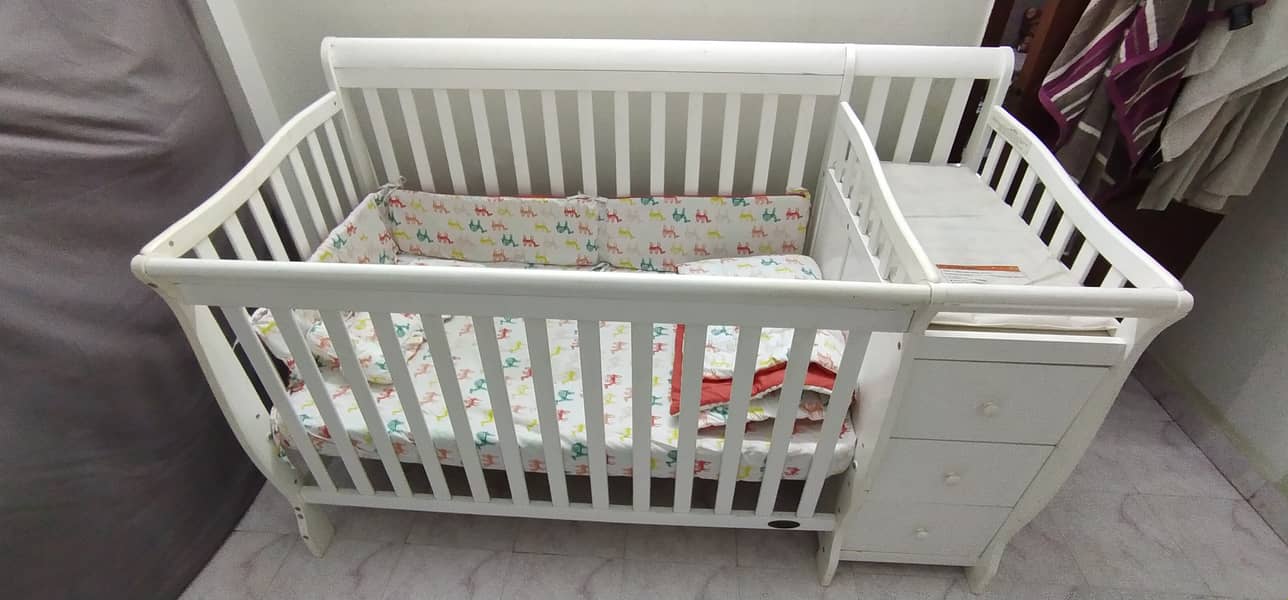 Imported Cot - Convertible Baby Cot, Crib and Changer (DreamOnMe) 1