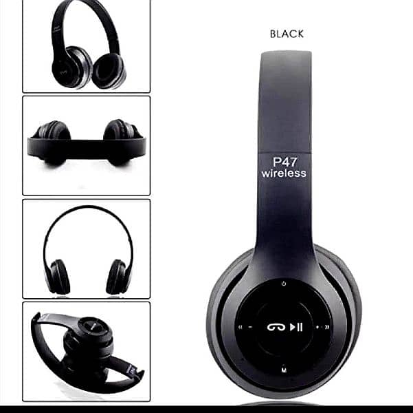 Black Headphones with Noice Cancelation Super Bass| Home Delivery 0