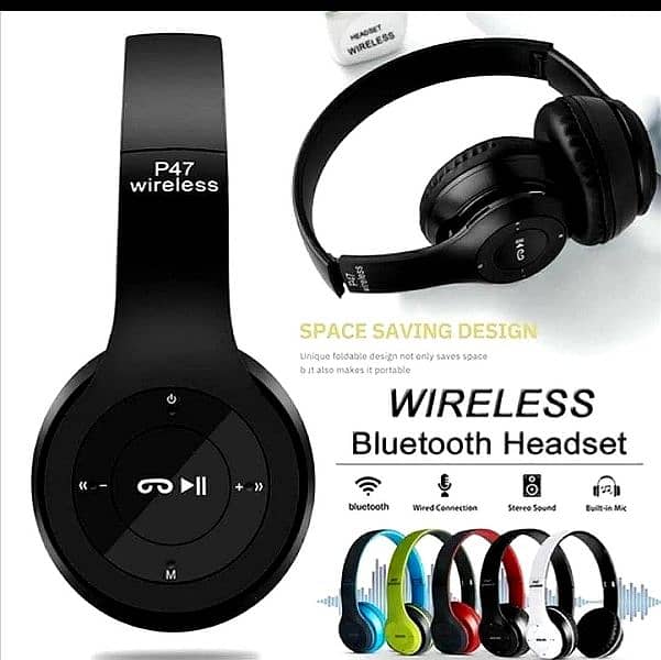 Black Headphones with Noice Cancelation Super Bass| Home Delivery 1