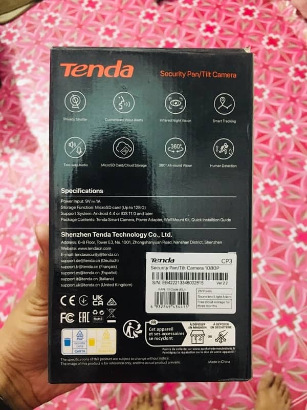 Tenda wifi Camera 1080p 1