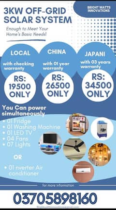 solar Inverter , structure and all accessories