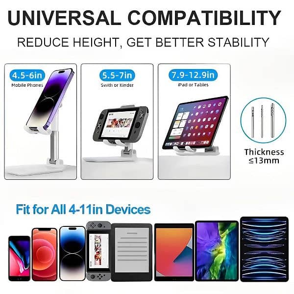 Flexible, Foldable & Adjustable Mobile & Tablet Stand| Home Delivery 5