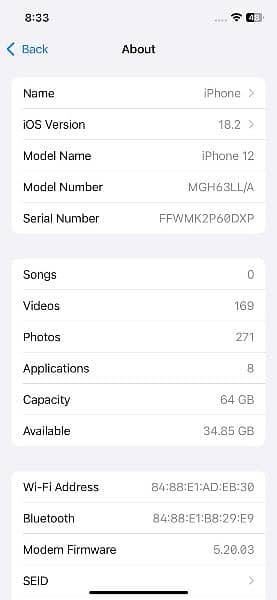 iPhone 12 64gb jv 7