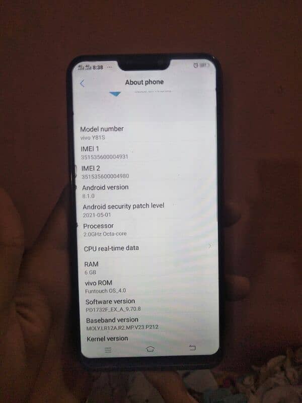 vivo y81 6gb 128gb 2