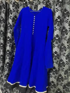 royal blue frock (kalyon wali frock)