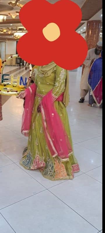 bridal mehndi dress wore only one time looks brand new 1