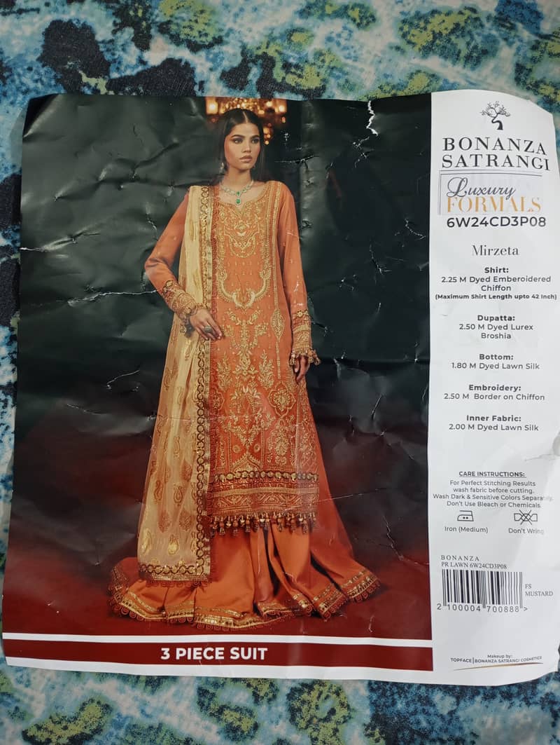 Bonanza satrangi original three piece fancy suits 0