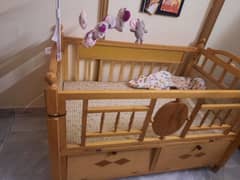 pure wooden cot CONVERTIBLE TO A BABY BED(new)