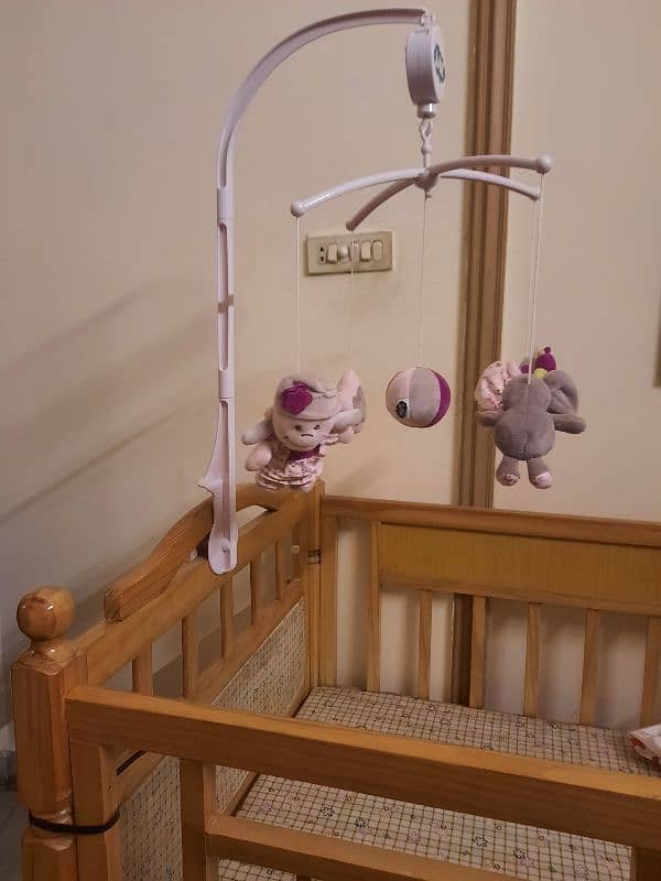 brand new polished pure wooden cot 2