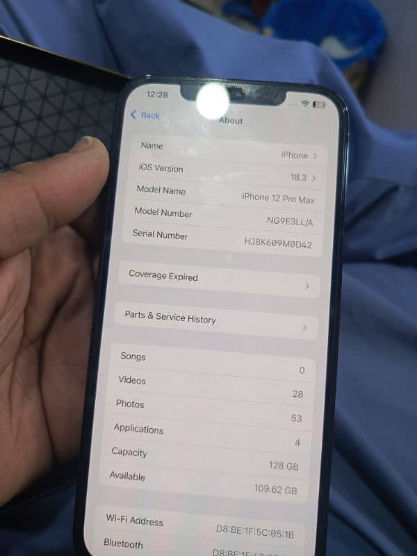 I phone 12 pro max jv 128gb Exchange 3