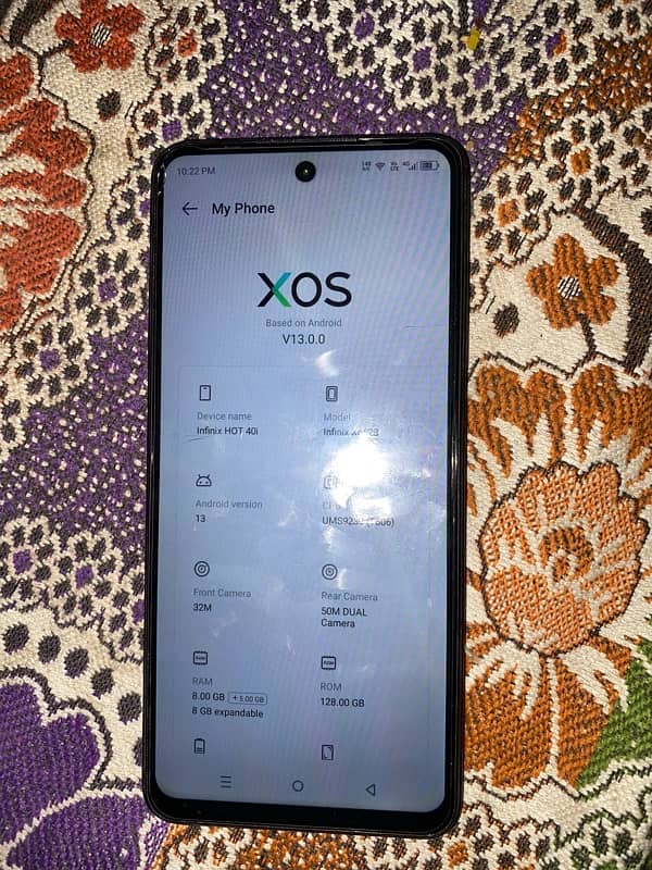 infinix hot40i good condition exchange posibal 9