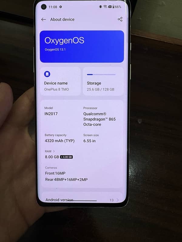 one plus 8 8gb / 128gb 10