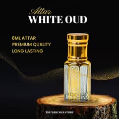 6ml White Oud Attar with Luxury Attar Bottle