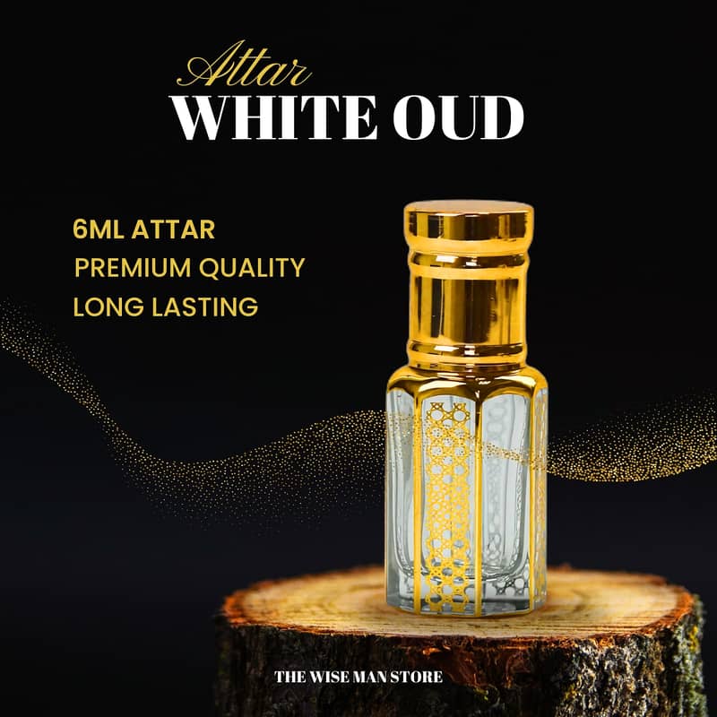 6ml White Oud Attar with Luxury Attar Bottle 0