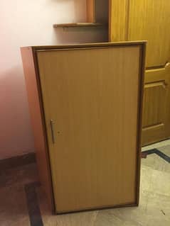 medium sized wooden cupboard with drawers and locker | condition 10/10