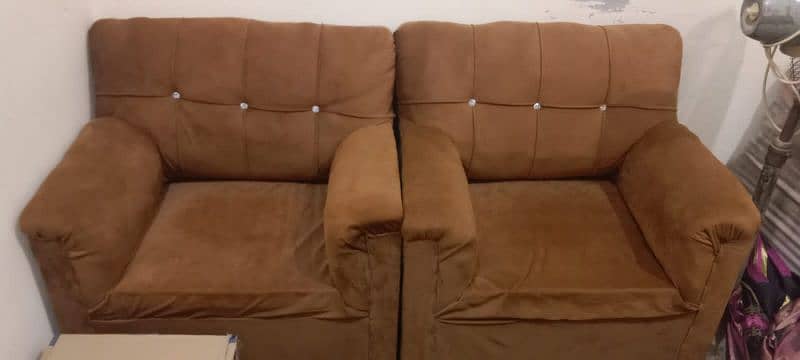 New Brown Decent Shape Comfort Sofa Set 0