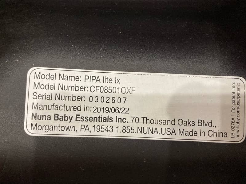 Car seat. Nuna . PIPA lite USA 2