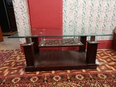 wooden double layer table