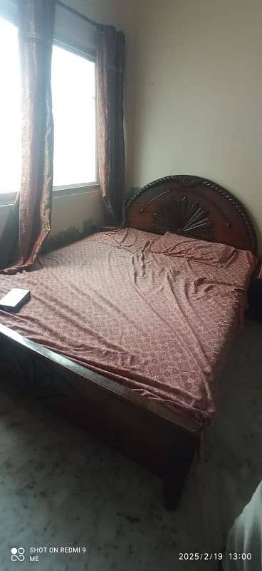 wooden double bed 1